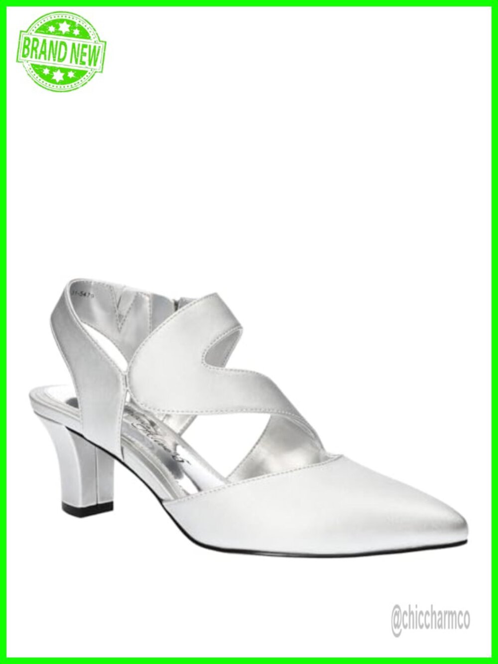 Easy Street Venue 2 Inch Block Heel Slingback Pump Formal Dance Shoe